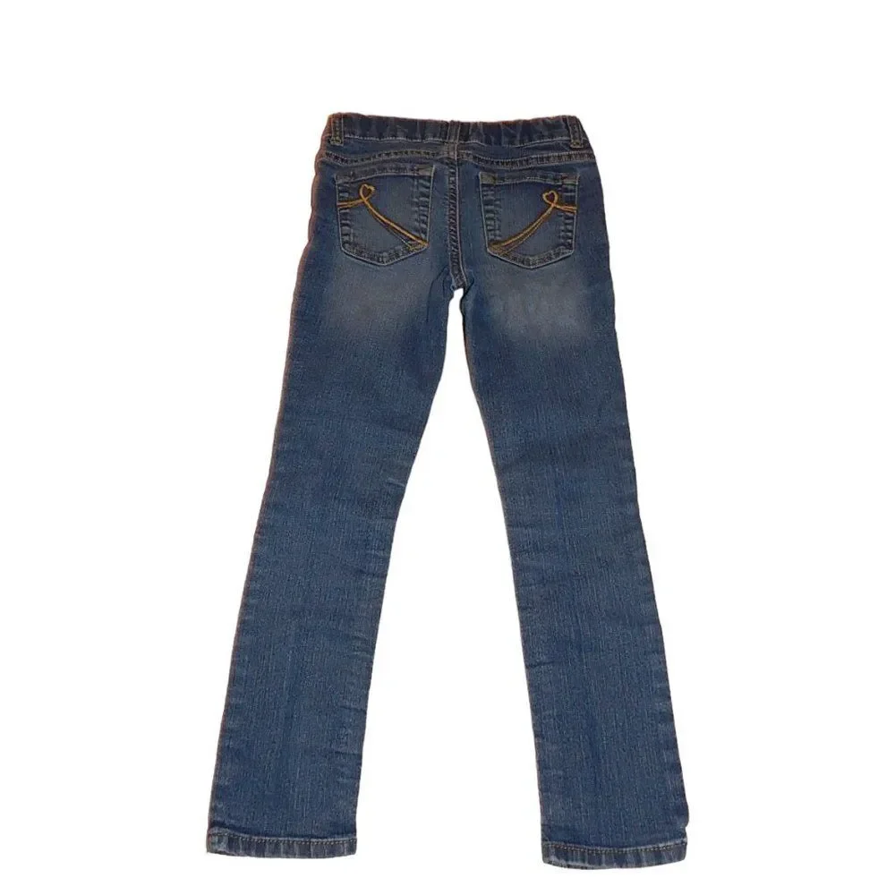 Children’s Place girls 6X/7 super skinny stretch adjustable‑waist jeans